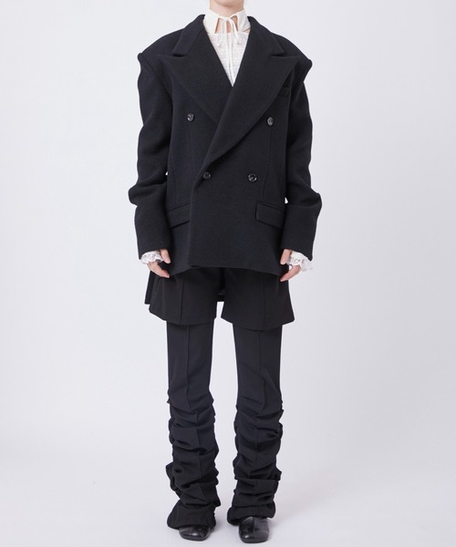 ジャケット・アウター SOFT WOOL TAILOR COAT POOLDE/プールデ】Limpet Tailor Coat/テーラーコート/ショート