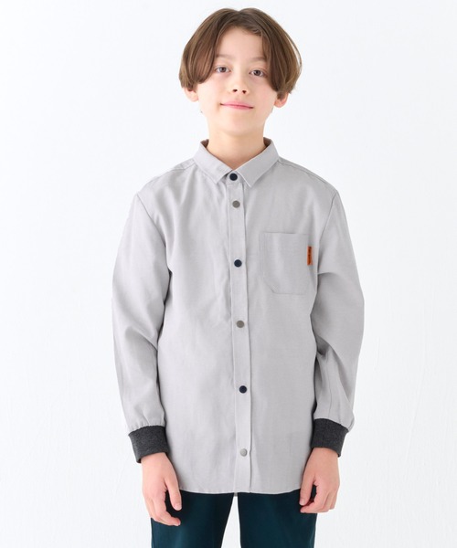 KRIFF MAYER Kid's Collection（クリフメイヤーキッズコレクション）の「ハッピーシャツ（シャツ/ブラウス・キッズ・ネイビー/オフホワイト/サックスブルー/グレー・150/140/130/120/170/160）」の6枚目の写真