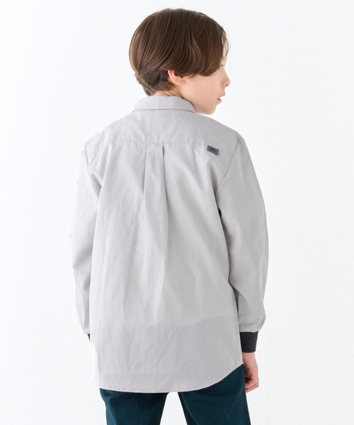 KRIFF MAYER Kid's Collection（クリフメイヤーキッズコレクション）の「ハッピーシャツ（シャツ/ブラウス・キッズ・ネイビー/オフホワイト/サックスブルー/グレー・150/140/130/120/170/160）」の8枚目の写真