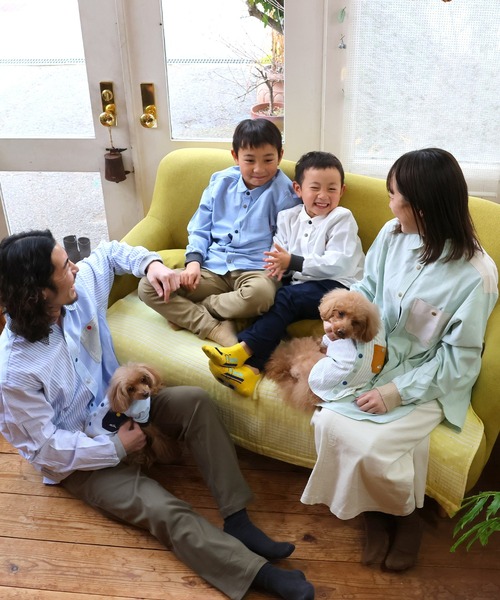 KRIFF MAYER Kid's Collection（クリフメイヤーキッズコレクション）の「ハッピーシャツ（シャツ/ブラウス・キッズ・ネイビー/オフホワイト/サックスブルー/グレー・150/140/130/120/170/160）」の12枚目の写真