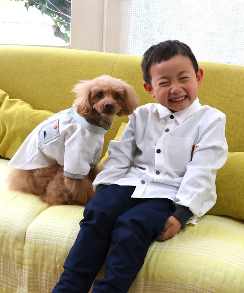 KRIFF MAYER Kid's Collection（クリフメイヤーキッズコレクション）の「ハッピーシャツ（シャツ/ブラウス・キッズ・ネイビー/オフホワイト/サックスブルー/グレー・150/140/130/120/170/160）」の13枚目の写真