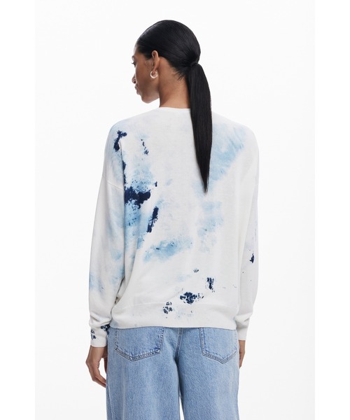 Desigual（デシグアル）の「ポピー柄のセーター（ニット/セーター・レディース・ホワイト・XS/S/M/L/XL）」の5枚目の写真