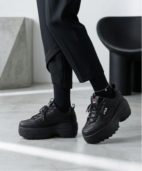 FILA(フィラ)の「Disruptor II Wedge(スニーカー・レディース・ブラック/ホワイト・23.5cm/22.5cm/23.0cm/24.0cm/24.5cm/25.0cm/26.0cm/27.0cm/28.0cm)」の17枚目の写真