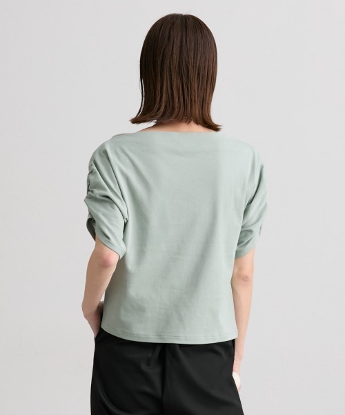 綿100％オフショルダートップス（Tシャツ/カットソー