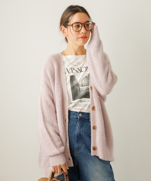 BAYFLOW（ベイフロー）の「[シルキータッチの肌触り]アソートロゴロングスリーブT（Tシャツ/カットソー・レディース・カーキ/ブラック/ベージュ/オフホワイト・MEDIUM/SMALL）」の7枚目の写真