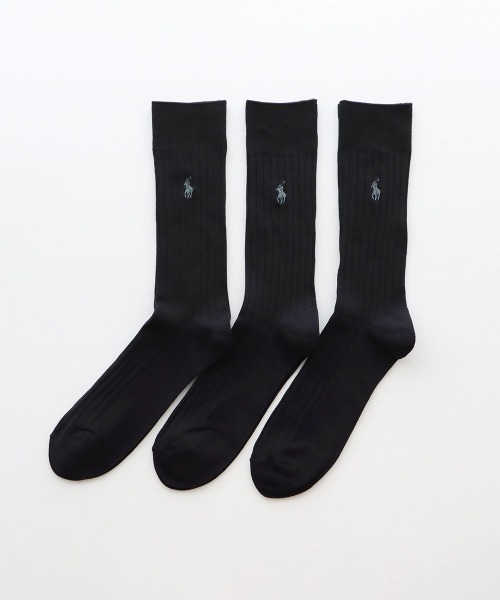 3足組 POLO RALPH LAUREN ポニービジネスソックス 3足セット】POLO RALPH LAUREN ワンポイント ビジネスソックス