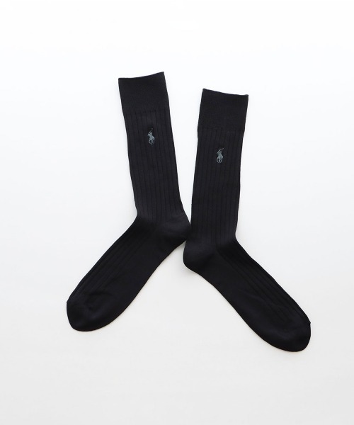 POLO RALPH LAUREN（ポロ ラルフ ローレン）の「【3足セット】POLO RALPH LAUREN ワンポイント ビジネスソックス 92009015（ソックス/靴下・メンズ・その他2/ブラック・25-27CM）」の6枚目の写真