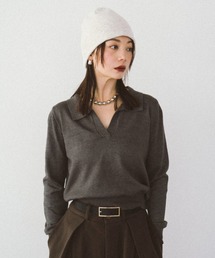 HANNE | ポロカラーコンパクトニット(ニット/セーター)