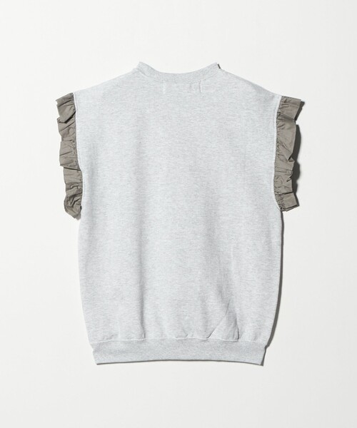 dahl'ia　ダリア　フリルスリーブ スウェット　ダークグレー dahl'ia＞フリルスリーブ スウェット（Tシャツ/カットソー