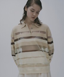 Firsthand | Firsthand/ファーストハンド シアーランダムボーダーポロニット(ニット/セーター)