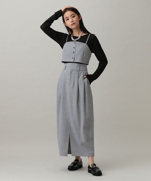 GLOBAL WORK（グローバルワーク）の「MATINEE LINE/カセットアップビスチェ/282514（ベスト・レディース・ライトベージュ/モカ/グレー・LARGE/MEDIUM）」の4枚目の写真