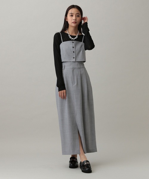 GLOBAL WORK（グローバルワーク）の「MATINEE LINE/カセットアップビスチェ/282514（ベスト・レディース・ライトベージュ/モカ/グレー・LARGE/MEDIUM）」の5枚目の写真