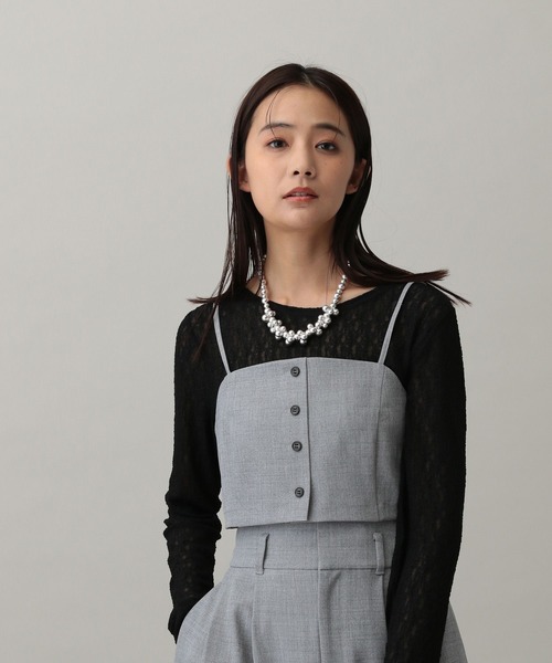 GLOBAL WORK（グローバルワーク）の「MATINEE LINE/カセットアップビスチェ/282514（ベスト・レディース・ライトベージュ/モカ/グレー・LARGE/MEDIUM）」の9枚目の写真