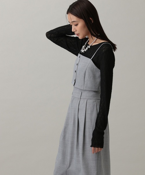 GLOBAL WORK（グローバルワーク）の「MATINEE LINE/カセットアップビスチェ/282514（ベスト・レディース・ライトベージュ/モカ/グレー・LARGE/MEDIUM）」の10枚目の写真