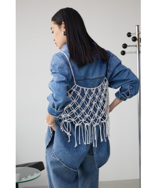 AZUL by moussy（アズールバイマウジー）の「マクラメキャミソール（キャミソール・レディース・アイボリー/ブラック・FREE）」の16枚目の写真