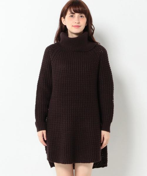 Another Edition（アナザーエディション）の「ローゲージワッフルワンピース/AEBC AC/W LGG ワッフル OP◆（ワンピース・レディース・グレー/オフホワイト/ブラウン・フリー）」の14枚目の写真