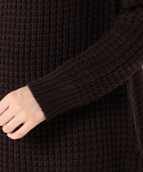 Another Edition（アナザーエディション）の「ローゲージワッフルワンピース/AEBC AC/W LGG ワッフル OP◆（ワンピース・レディース・グレー/オフホワイト/ブラウン・フリー）」の7枚目の写真