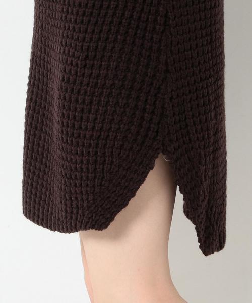 Another Edition（アナザーエディション）の「ローゲージワッフルワンピース/AEBC AC/W LGG ワッフル OP◆（ワンピース・レディース・グレー/オフホワイト/ブラウン・フリー）」の8枚目の写真