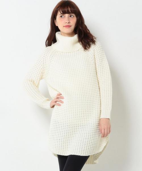 Another Edition（アナザーエディション）の「ローゲージワッフルワンピース/AEBC AC/W LGG ワッフル OP◆（ワンピース・レディース・グレー/オフホワイト/ブラウン・フリー）」の5枚目の写真