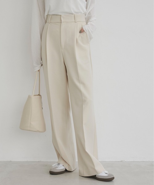 ANGIE(アンジー)の「ハイウエスト センタープレス スラックスパンツ(スラックス・レディース・杢グレー/ブラック/アイボリー・LARGE/MEDIUM/SMALL)」の18枚目の写真