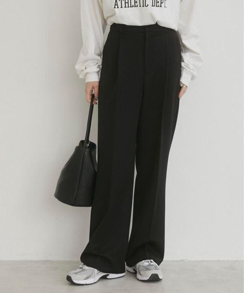 ANGIE(アンジー)の「ハイウエスト センタープレス スラックスパンツ(スラックス・レディース・杢グレー/ブラック/アイボリー・LARGE/MEDIUM/SMALL)」の21枚目の写真