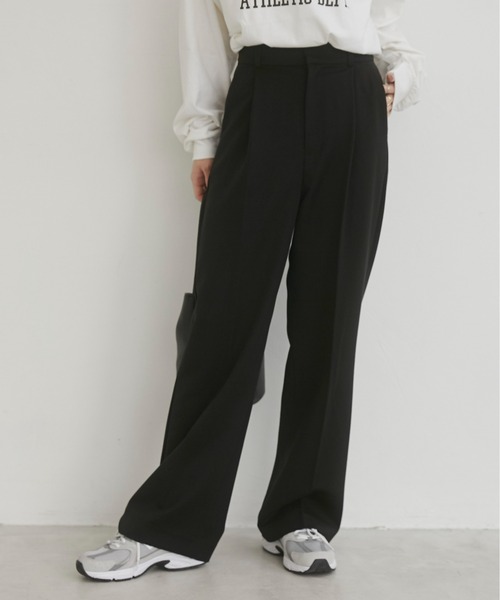 ANGIE(アンジー)の「ハイウエスト センタープレス スラックスパンツ(スラックス・レディース・杢グレー/ブラック/アイボリー・LARGE/MEDIUM/SMALL)」の22枚目の写真