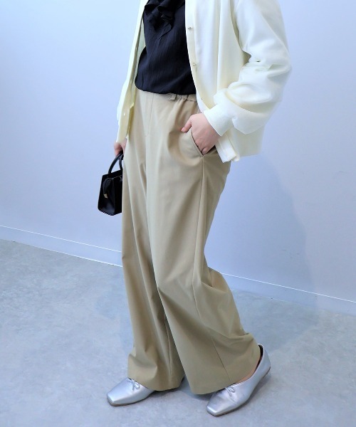 leswel(レスウェル)の「【L~5L 大きいサイズ】ストレッチワイドパンツ(その他パンツ・レディース・キャメル/ネイビー・LL/3L/4L/5L/L)」の4枚目の写真