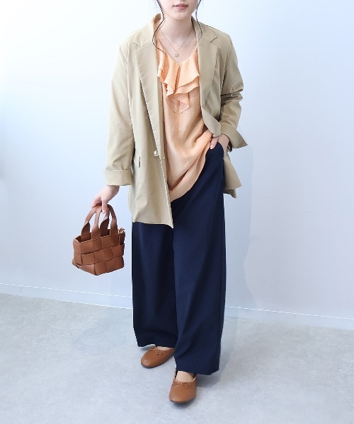 leswel(レスウェル)の「【L~5L 大きいサイズ】ストレッチワイドパンツ(その他パンツ・レディース・キャメル/ネイビー・LL/3L/4L/5L/L)」の5枚目の写真