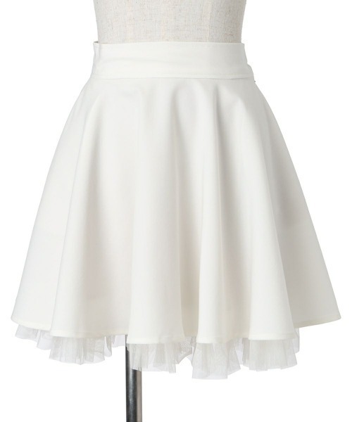 F i.n.t(フィント)の「裾チュールサーキュラーミニスカート/fint フィント(スカート・レディース・オフホワイト/ブラック/グレー/ネイビー・FREE)」の11枚目の写真