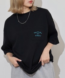 ワンポイント刺繍 ワイドTシャツ