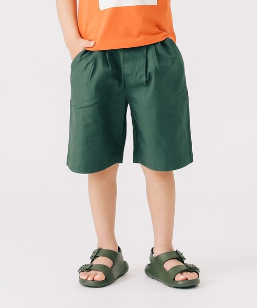 B:MING by BEAMS（ビーミングバイビームス）の「ツータック ショート パンツ 2025SS（100～140cm）（その他パンツ・キッズ・ネイビー/ベージュ/グリーン・100/140/130/110/120）」の3枚目の写真