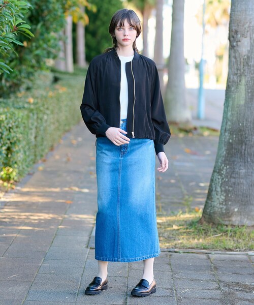 DRESSTERIOR(ドレステリア)の「【サステナブル】2WAYシルエットMA1(ブルゾン・レディース・ブラック/サンドベージュ・34/36/38)」の11枚目の写真