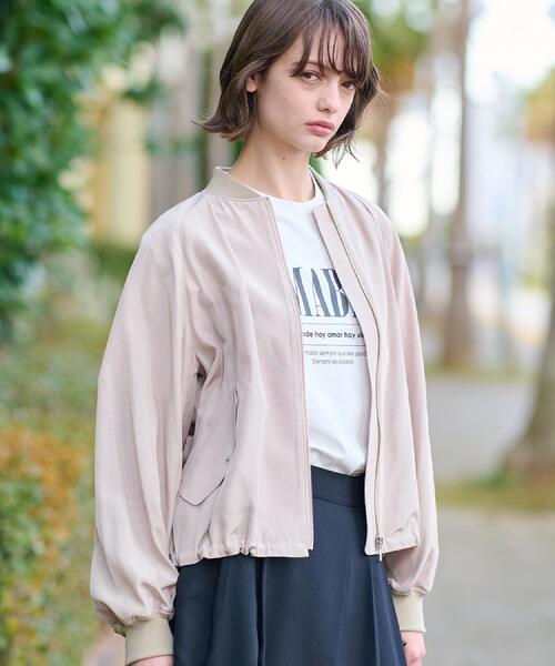 DRESSTERIOR(ドレステリア)の「【サステナブル】2WAYシルエットMA1(ブルゾン・レディース・ブラック/サンドベージュ・34/36/38)」の17枚目の写真