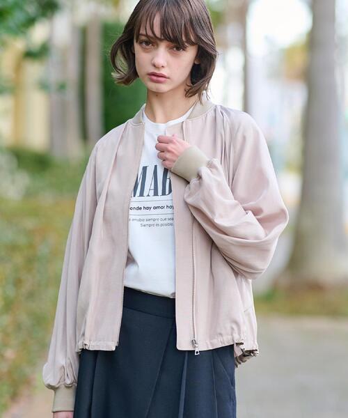 DRESSTERIOR(ドレステリア)の「【サステナブル】2WAYシルエットMA1(ブルゾン・レディース・ブラック/サンドベージュ・34/36/38)」の18枚目の写真