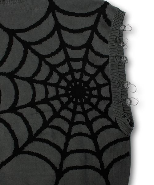 GALFY(ガルフィー)の「【GALFY/ガルフィー】スパイダー染め染めニットベスト(ベスト・メンズ・ブラウン/ブラック/レッド・XL/L)」の15枚目の写真