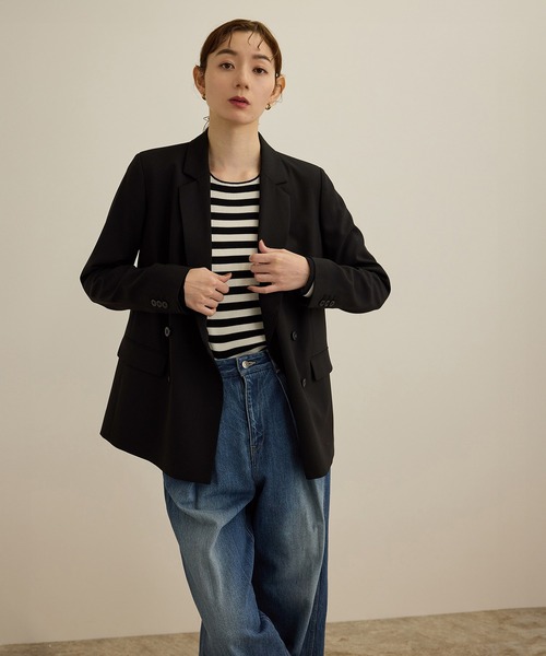 ROPE'（ロペ）の「ウールテーラードジャケット/撥水（テーラードジャケット・レディース・ホワイト/ブラック・38/36）」の4枚目の写真