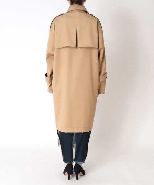 Three Four Time（ｽﾘｰﾌｫｰﾀｲﾑ）の「バイカラートレンチコート（トレンチコート・レディース・ベージュ・FREE）」の6枚目の写真