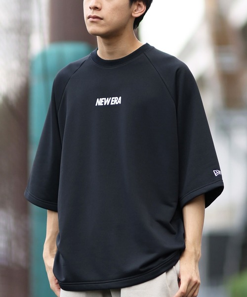 NEW ERA(ニューエラ)の「NEW ERA/ニューエラ 半袖Tシャツスウェット ワンポイント 速乾 14410162/14410163(スウェット・メンズ・ブラック/ベージュ・L/XXL/M/XL)」の2枚目の写真