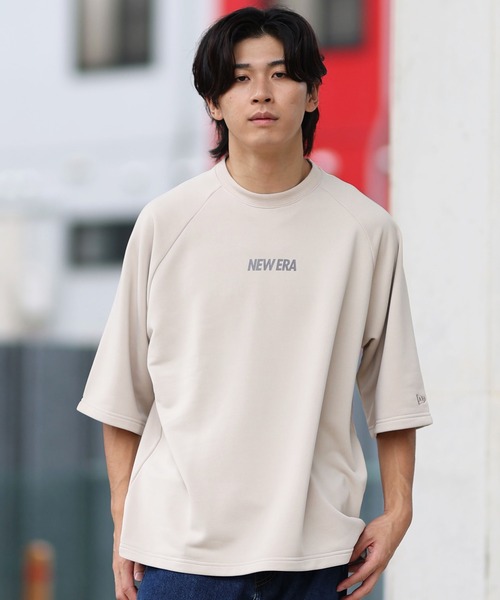 NEW ERA(ニューエラ)の「NEW ERA/ニューエラ 半袖Tシャツスウェット ワンポイント 速乾 14410162/14410163(スウェット・メンズ・ブラック/ベージュ・L/XXL/M/XL)」の5枚目の写真
