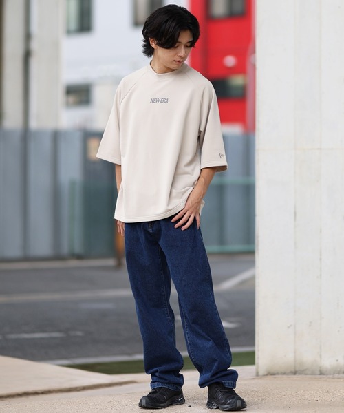 NEW ERA(ニューエラ)の「NEW ERA/ニューエラ 半袖Tシャツスウェット ワンポイント 速乾 14410162/14410163(スウェット・メンズ・ブラック/ベージュ・L/XXL/M/XL)」の8枚目の写真