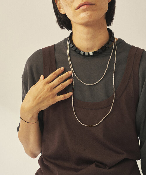 Whim Gazette(ウィムガゼット)の「【GEMINI】レイヤードノースリニット(ニット/セーター・レディース・ブラウン/ブラック・FREE)」の13枚目の写真