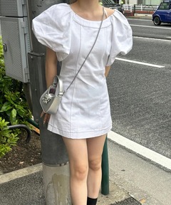 【Reformation】Delia デニム バルーン ミニ ドレス ワンピース Delia Denim Mini Dress