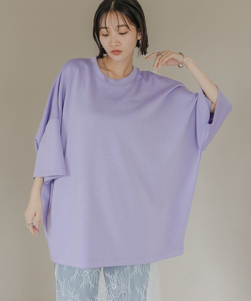 LOWRYS FARM(ローリーズファーム)の「TRPUドルマンTシャツSS 325603(Tシャツ/カットソー・レディース・ホワイト/ブラック/ブラウン/イエロー/オレンジ/パープル・MEDIUM/LARGE/SMALL)」の4枚目の写真