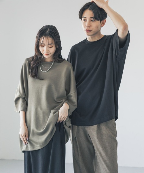 LOWRYS FARM(ローリーズファーム)の「TRPUドルマンTシャツSS 325603(Tシャツ/カットソー・レディース・ホワイト/ブラック/ブラウン/イエロー/オレンジ/パープル・MEDIUM/LARGE/SMALL)」の3枚目の写真