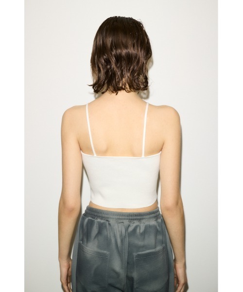 THROW by SLY（スローバイスライ）の「THROW CROP 2WAY HG CAMI クロップ ツーウェイ ハイゲージ キャミ（キャミソール・レディース・ホワイト/ブラウン/ブラック・FREE）」の11枚目の写真
