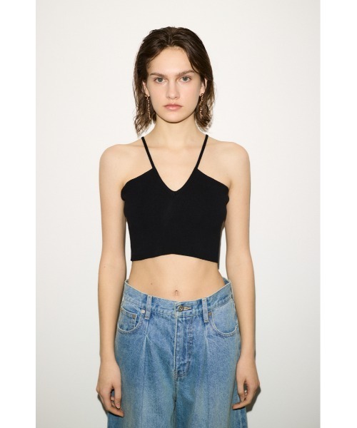 THROW by SLY（スローバイスライ）の「THROW CROP 2WAY HG CAMI クロップ ツーウェイ ハイゲージ キャミ（キャミソール・レディース・ホワイト/ブラウン/ブラック・FREE）」の13枚目の写真