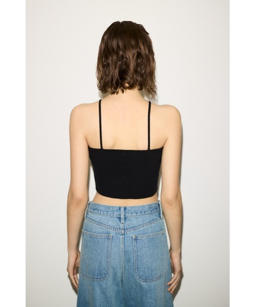 THROW by SLY（スローバイスライ）の「THROW CROP 2WAY HG CAMI クロップ ツーウェイ ハイゲージ キャミ（キャミソール・レディース・ホワイト/ブラウン/ブラック・FREE）」の14枚目の写真