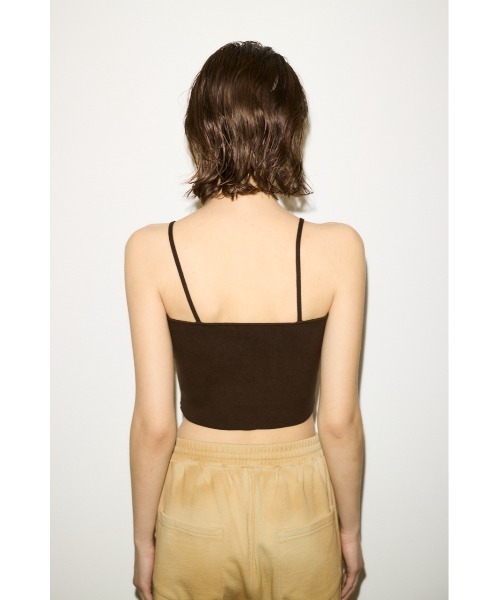 THROW by SLY（スローバイスライ）の「THROW CROP 2WAY HG CAMI クロップ ツーウェイ ハイゲージ キャミ（キャミソール・レディース・ホワイト/ブラウン/ブラック・FREE）」の15枚目の写真