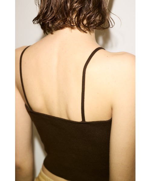 THROW by SLY（スローバイスライ）の「THROW CROP 2WAY HG CAMI クロップ ツーウェイ ハイゲージ キャミ（キャミソール・レディース・ホワイト/ブラウン/ブラック・FREE）」の17枚目の写真