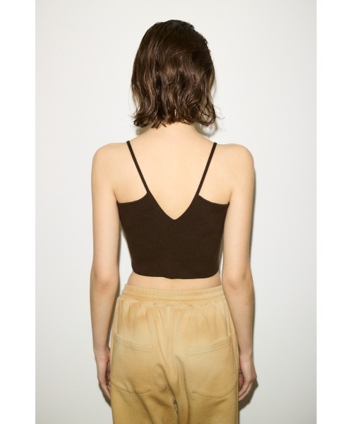 THROW by SLY（スローバイスライ）の「THROW CROP 2WAY HG CAMI クロップ ツーウェイ ハイゲージ キャミ（キャミソール・レディース・ホワイト/ブラウン/ブラック・FREE）」の5枚目の写真